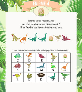 chasse au trésor dinosaures